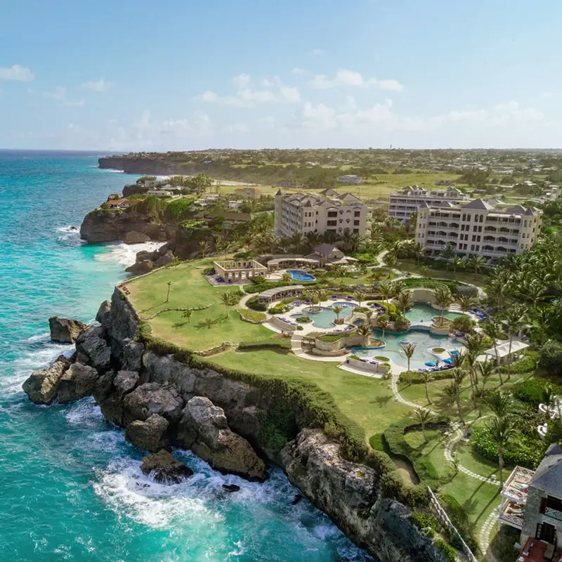 A view of the ocean from above.