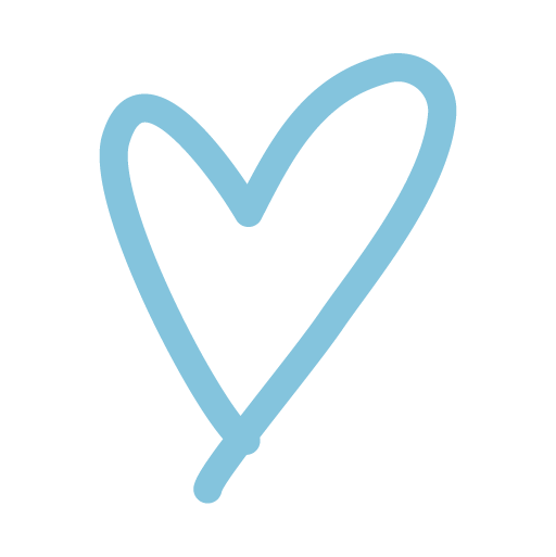 A blue heart drawn on black background