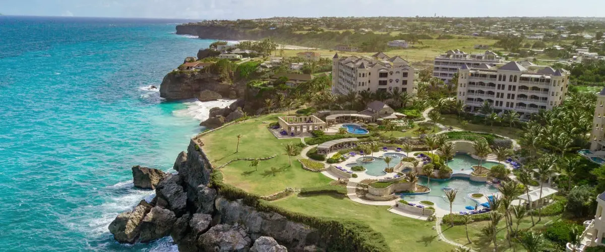 A view of the ocean from above.